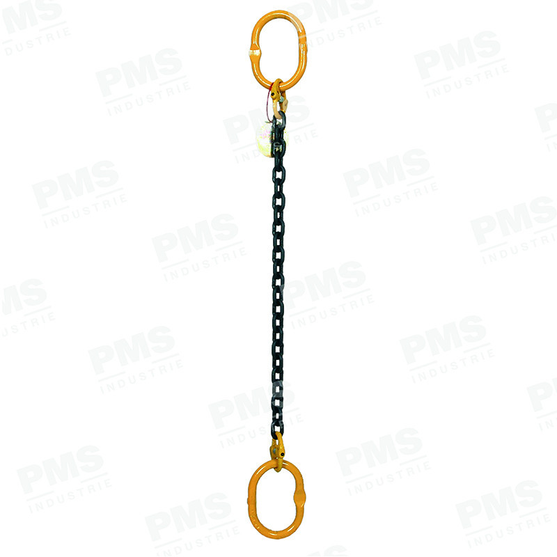 ÉLINGUE CHAÎNE 2 BRINS GRADE 80, MAILLES TÊTE AUX EXTRÉMITÉS - ECH113