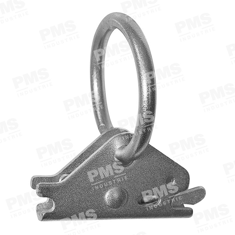 Gancio di ancoraggio per guida universale con anello integrato