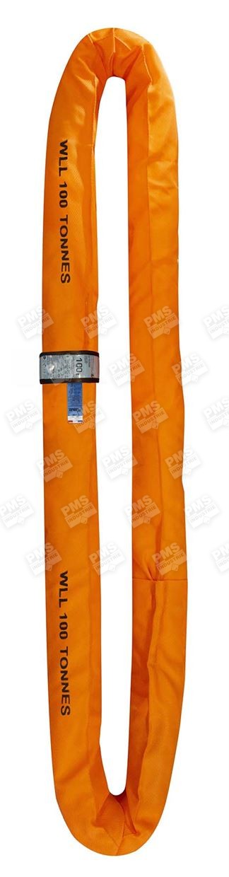 Élingue textile sangle plate de levage CMU 10 tonnes orange - 2